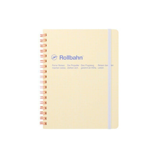 Scuola Rollbahn Spiral Notebook, Large (5.5" x 7") - Light Yellow