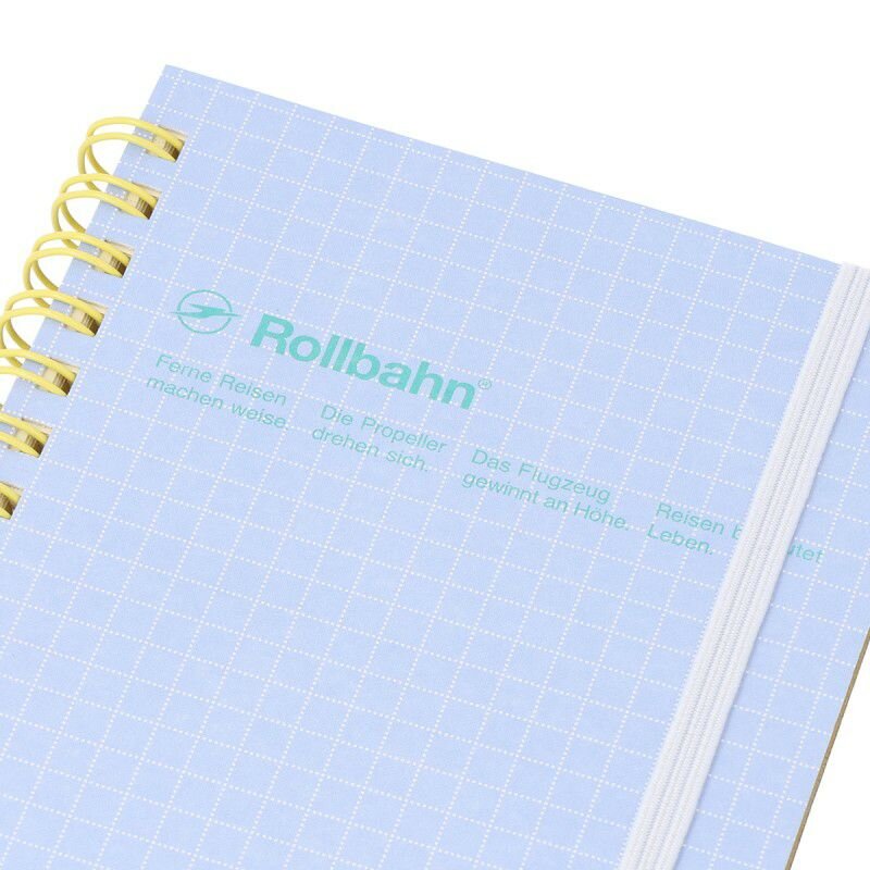 Scuola Rollbahn Spiral Notebook, Large (5.5" x 7") - Light Blue