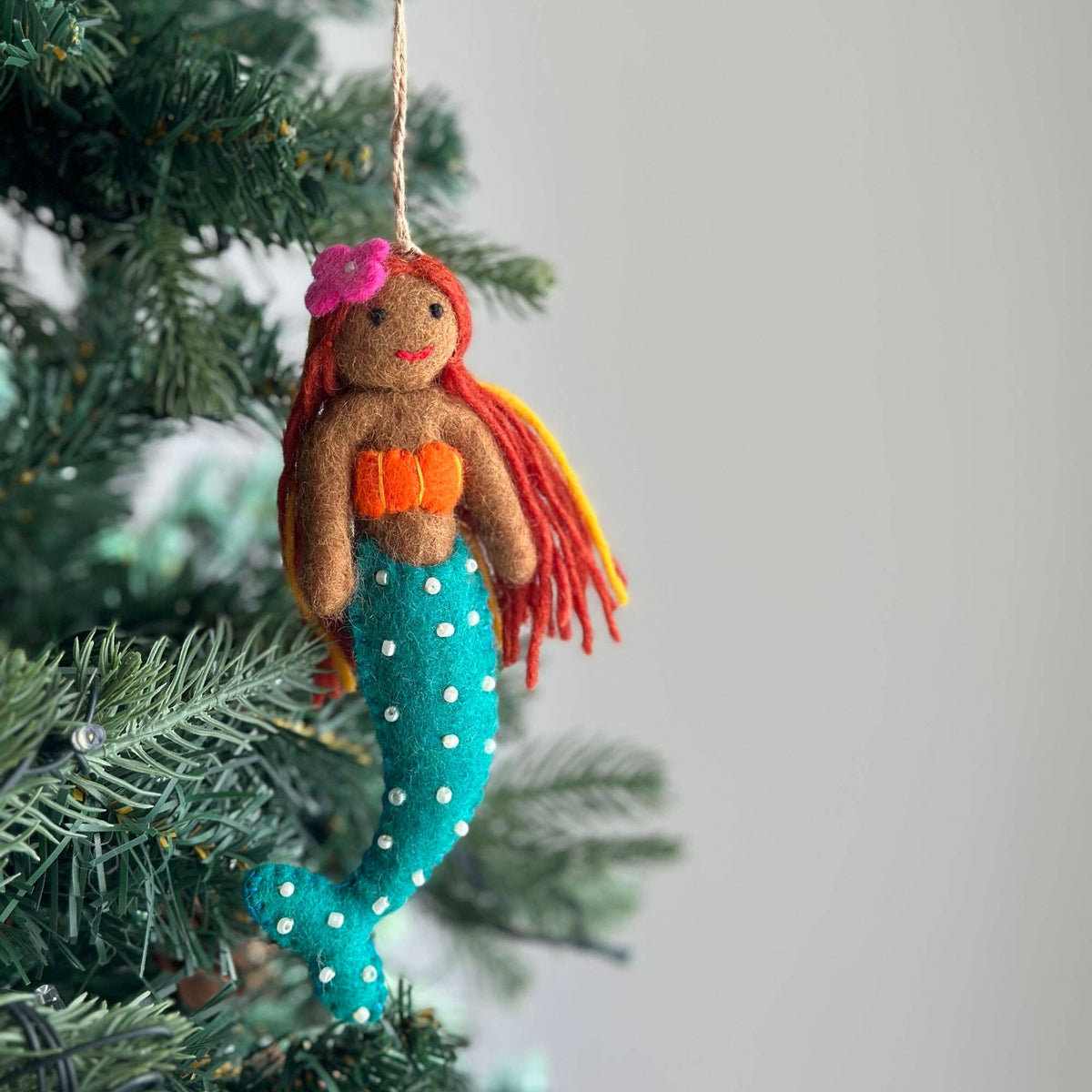 Tropical Mermaid Felt Ornament