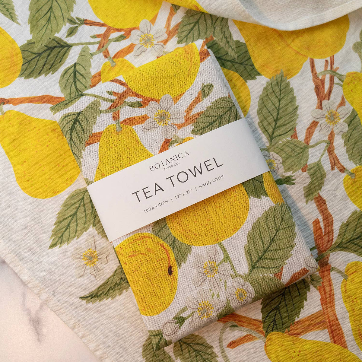 Pear Orchard | 100% Linen Tea Towel By Botanica
