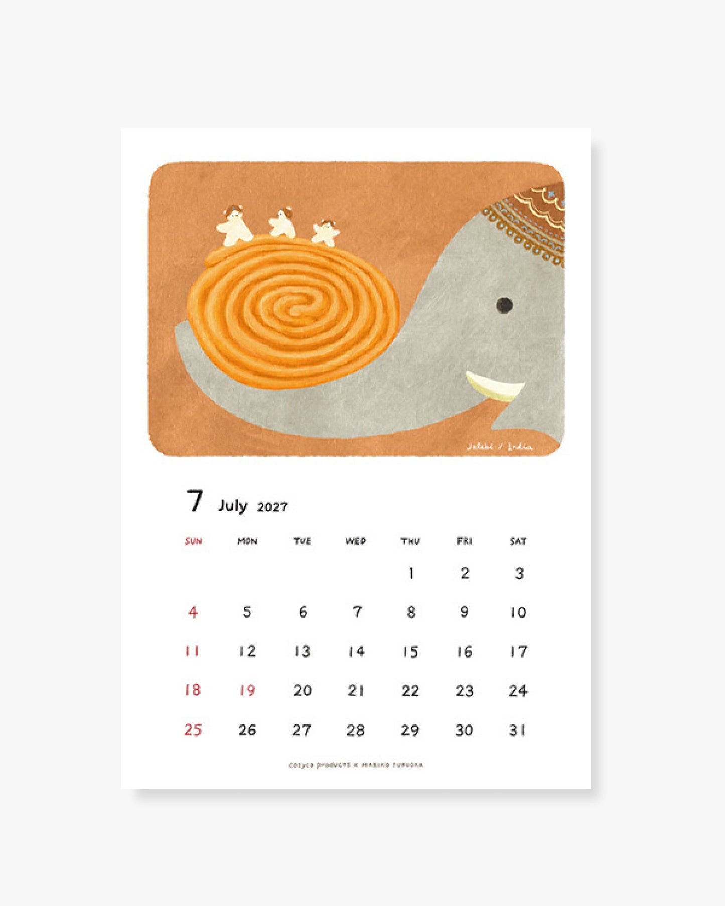 2027 Wall Calendar - Mariko Fukuoka