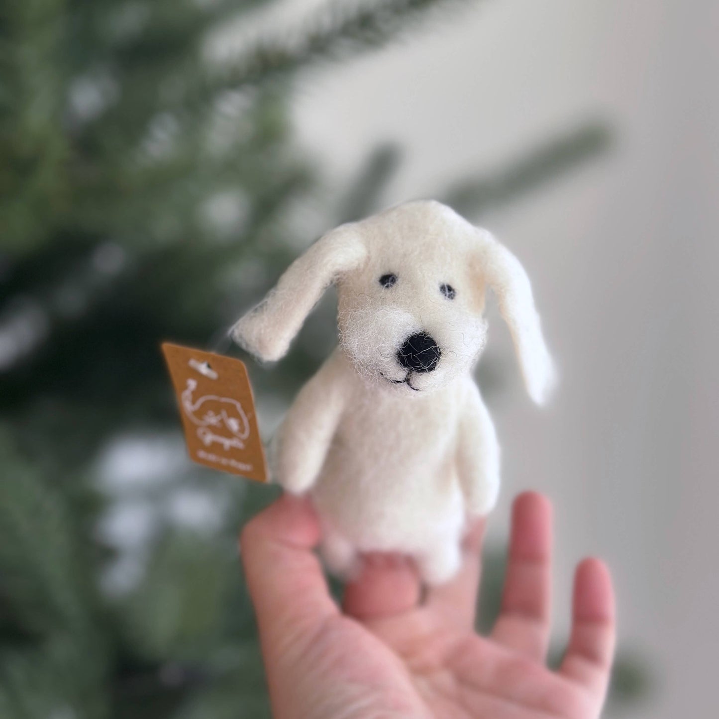Maltese Dog Finger Puppet