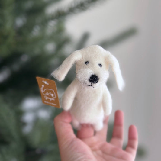 Maltese Dog Finger Puppet