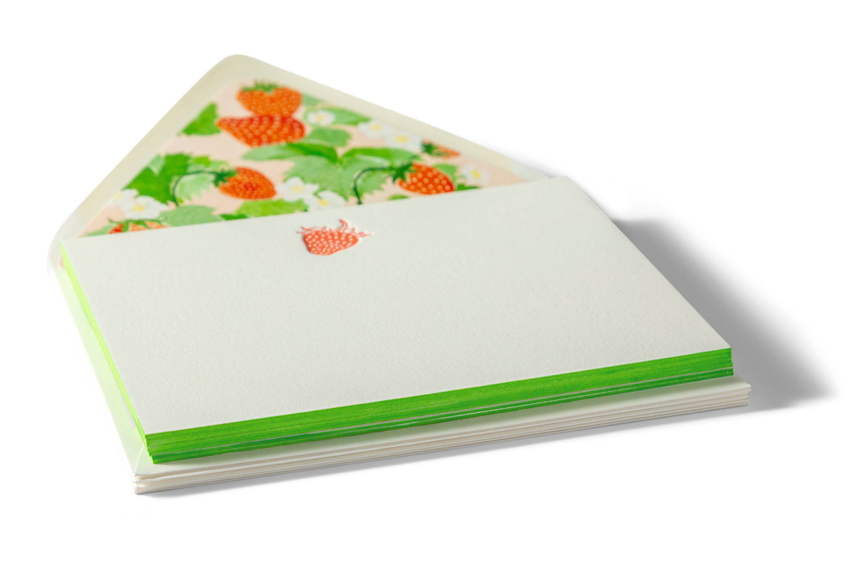 Strawberry | Fancy Pants Letterpress Flat Notecards
