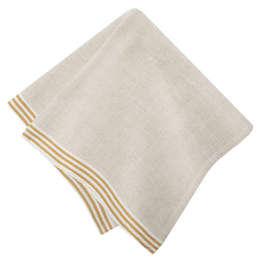 Alsace Natural & Mustard Napkins 20x20 - Set of 4