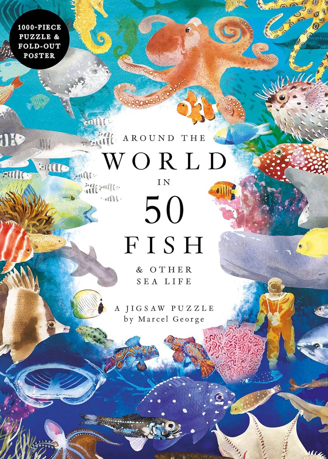 Around the World in 50 Fish 1000 Piece Puzzle