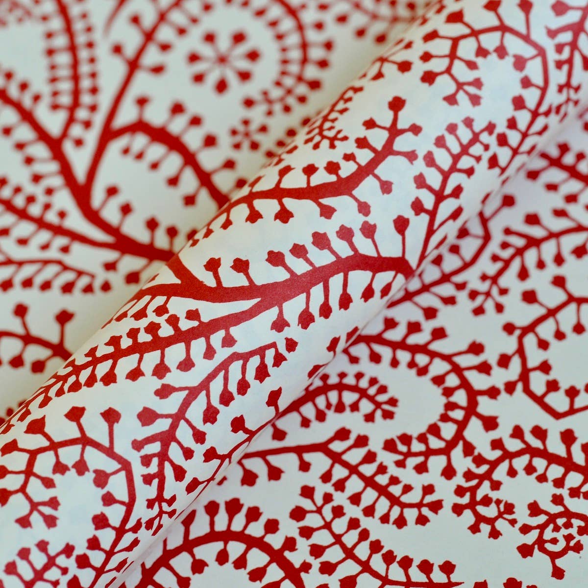 Patterned Paper Seaweed Paisley Crimson