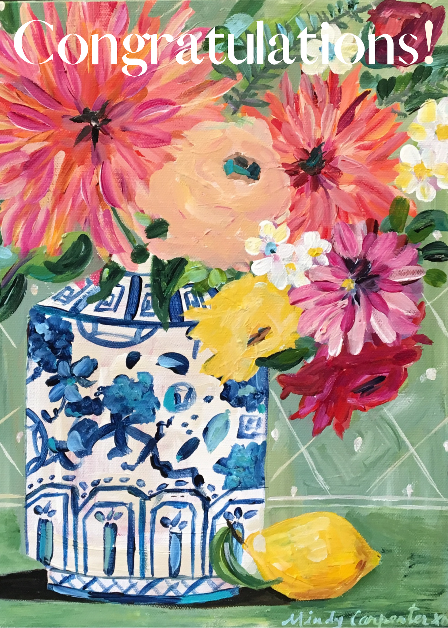 Fancy Floral Congratulations Greeting Card