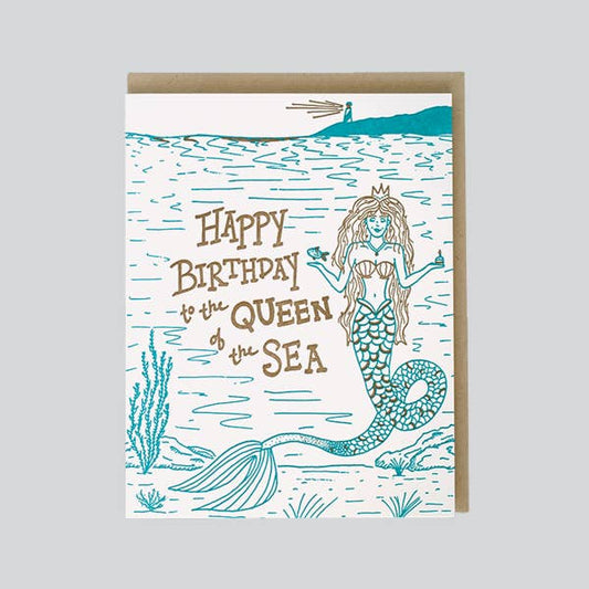 The Queen Of The Sea Birthday Card