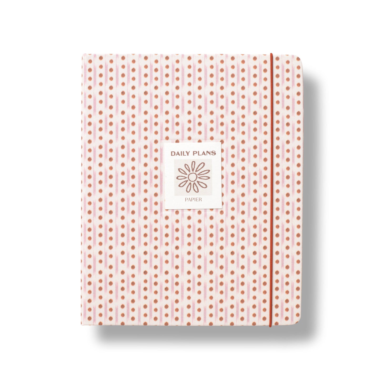 Concealed Spine Fabric Undated Planner, B5 - Ikat Stripe