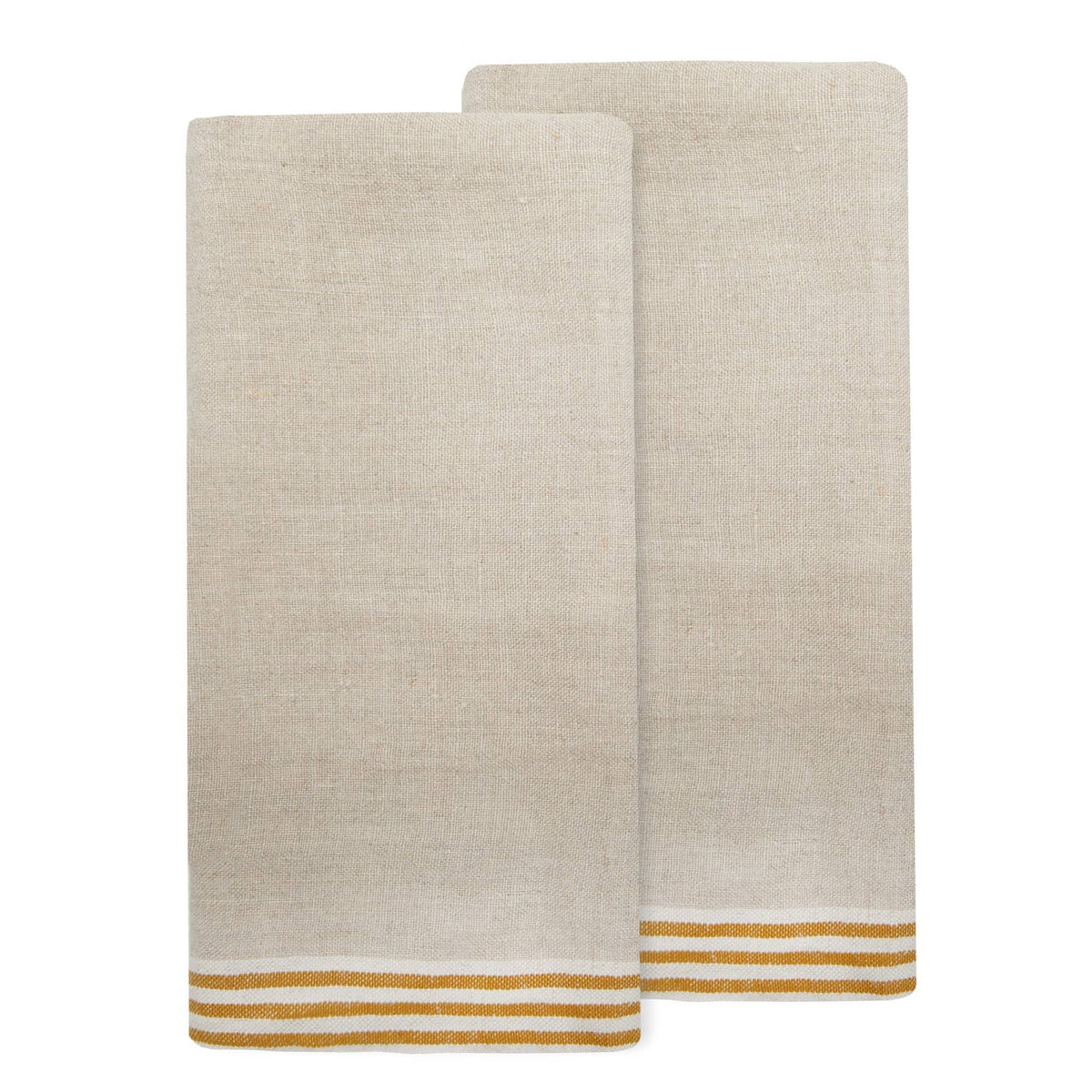 Alsace Natural & Mustard Towels 20x30 - Set of 2