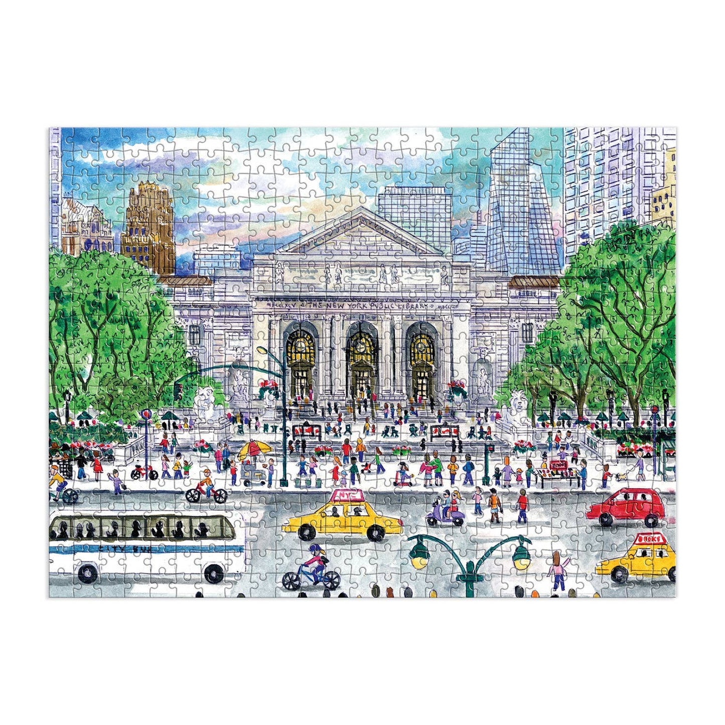Springtime at the Library 500 Piece Double-Sided Puzzle