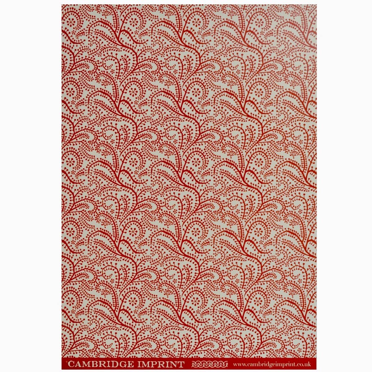 Patterned Paper Seaweed Paisley Crimson