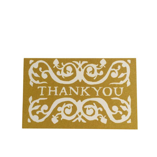 Pack of Arabesque Thank You Gift Cards Mustard
