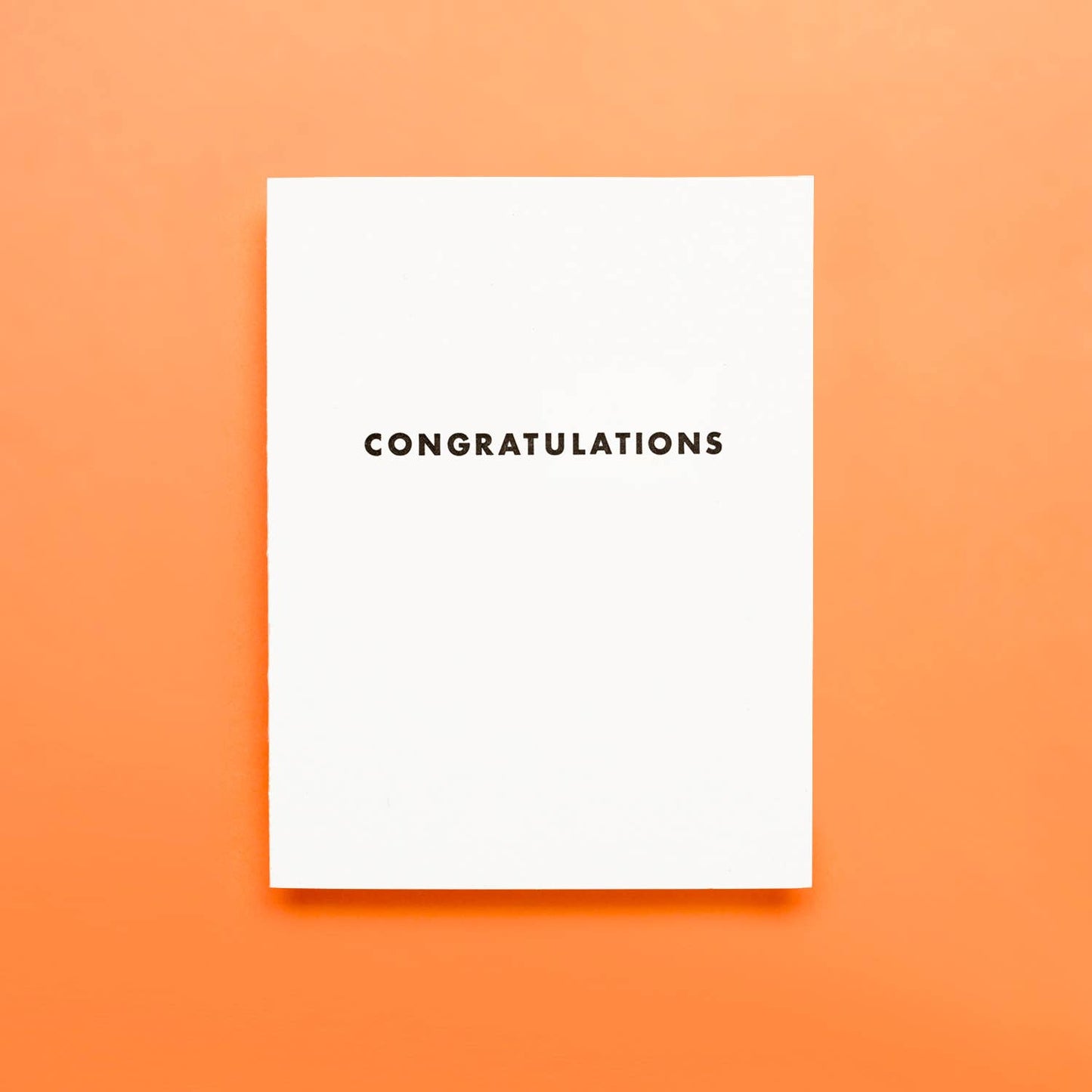 Futura Congratulations - Letterpress Greeting Card