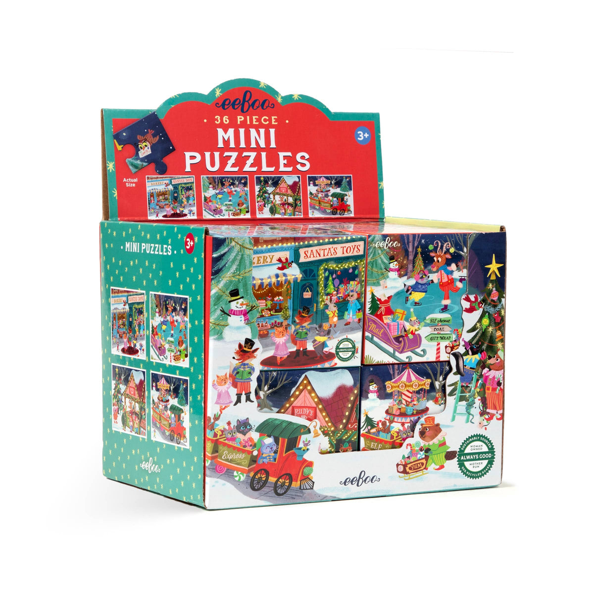 Christmas Village 36 Piece Mini Puzzle Assortment