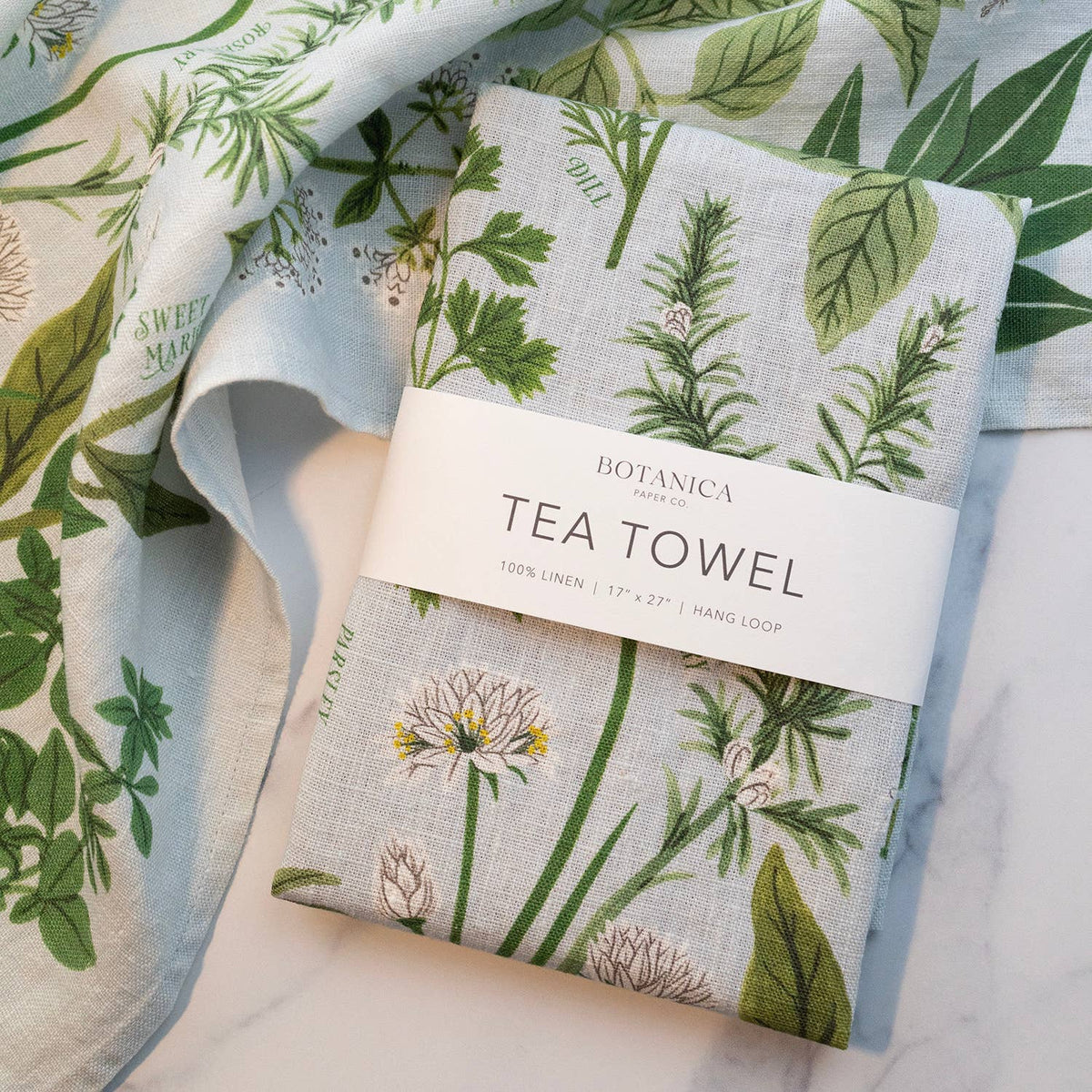 Herb Garden | 100% Linen Tea Towel By Botanica