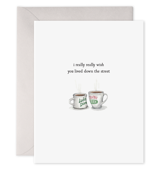 Coffee Cups | Love, Friendship, Miss You Greeting Card: