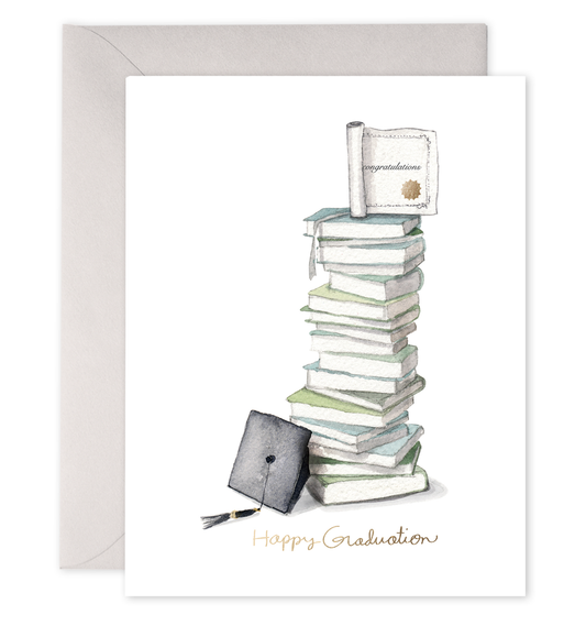 Grad Book Stack | Graduation Greeting Card: