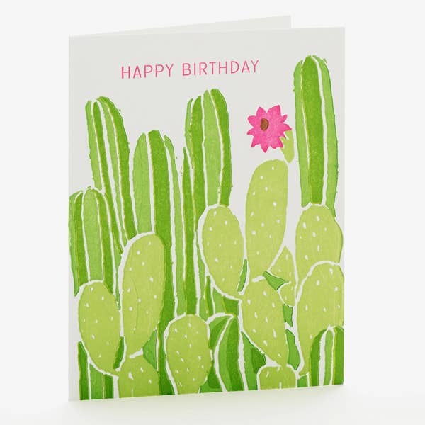 Cactus Happy Birthday Notecard