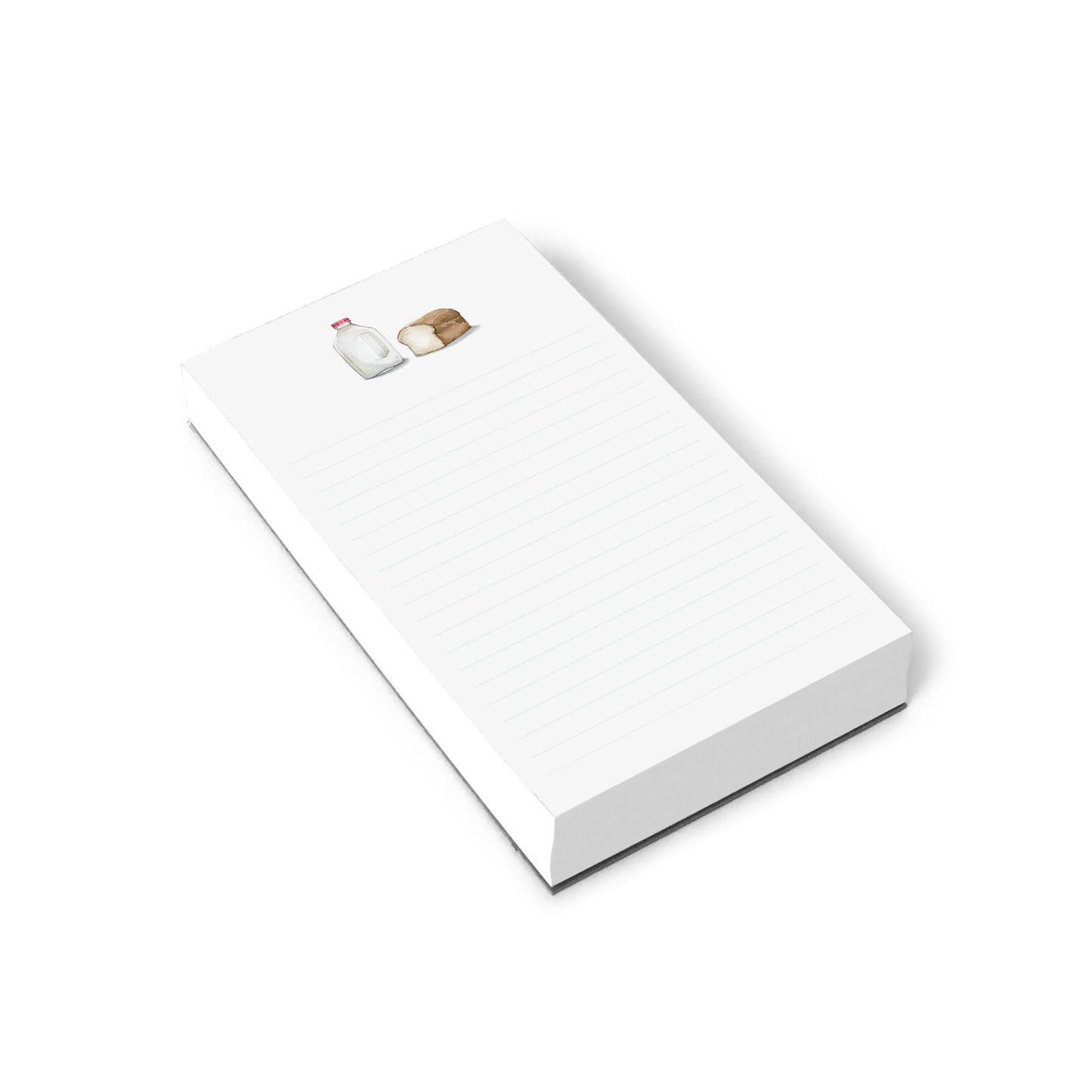 Milk And Bread Lined Notepad | Grocery List Pad: 3.5 X 6.5 INCHES