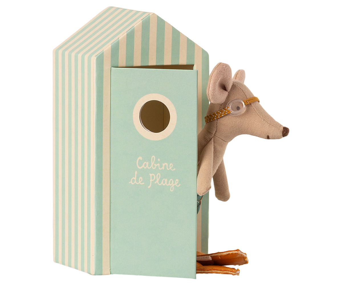 Blue Cabine de Plage Big Brother Beach Mice - Maileg