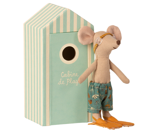 Blue Cabine de Plage Big Brother Beach Mice - Maileg
