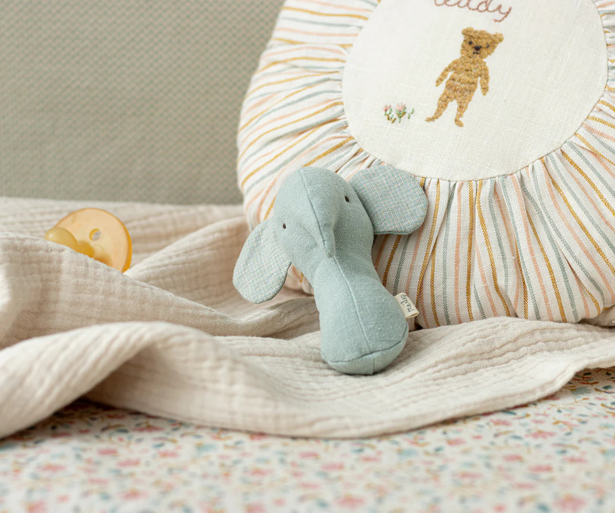 Light Dusty Blue, Elephant Rattle-Lullaby Friends