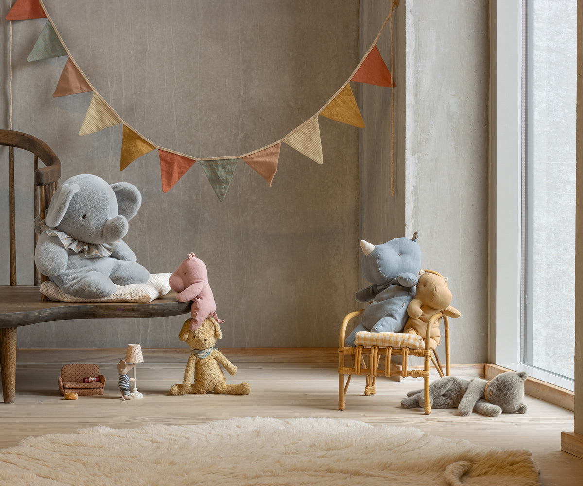Safari Friends Rhino, Medium - Dusty Blue