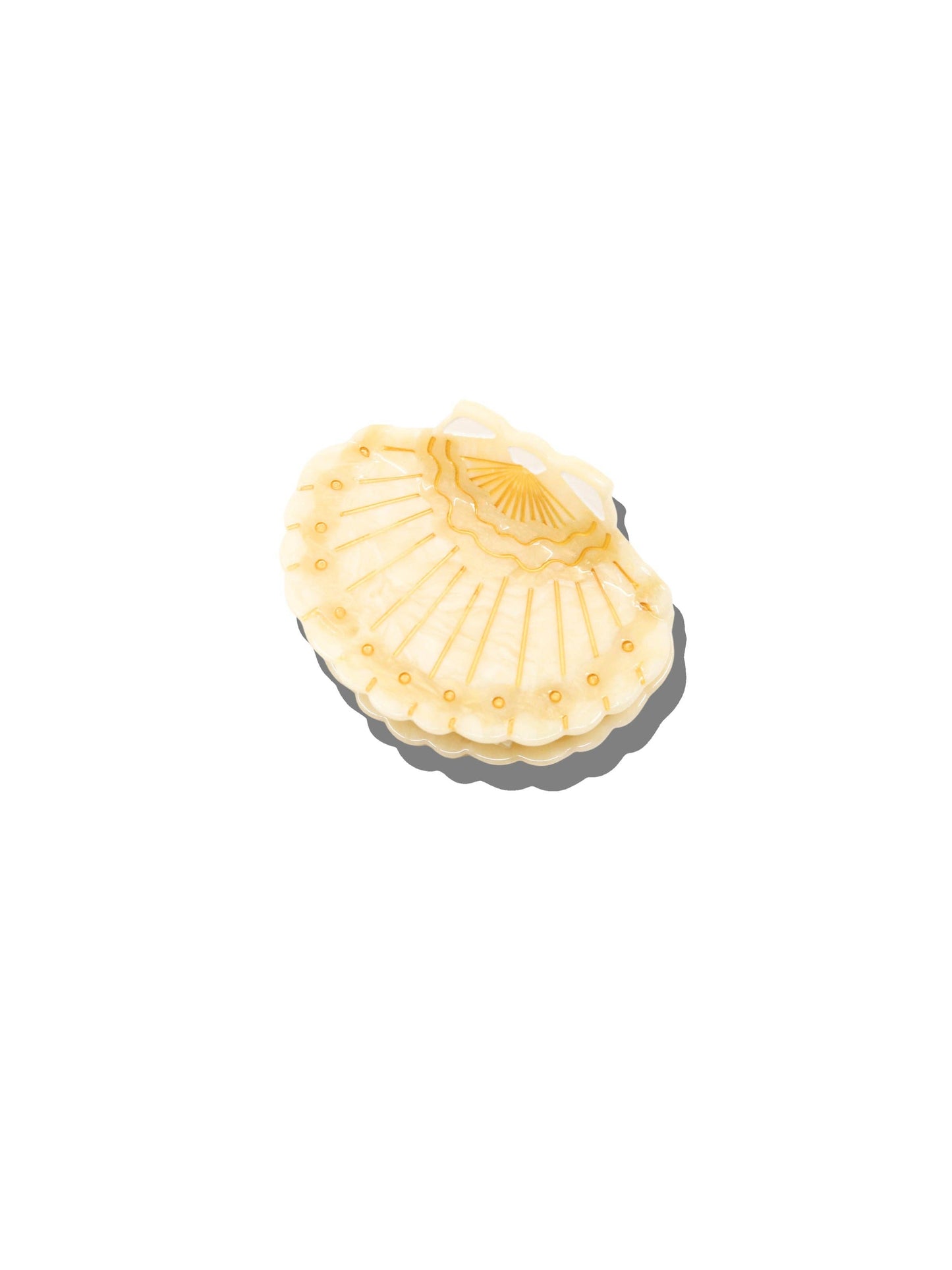 Hand-painted Scallop Seashell Claw Hair Clip | Eco-Friendly: Baby Blue