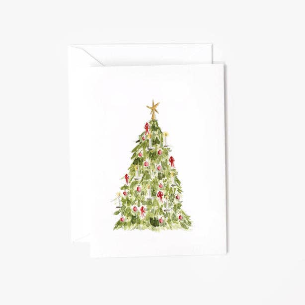 Nutcracker tree mini notecard