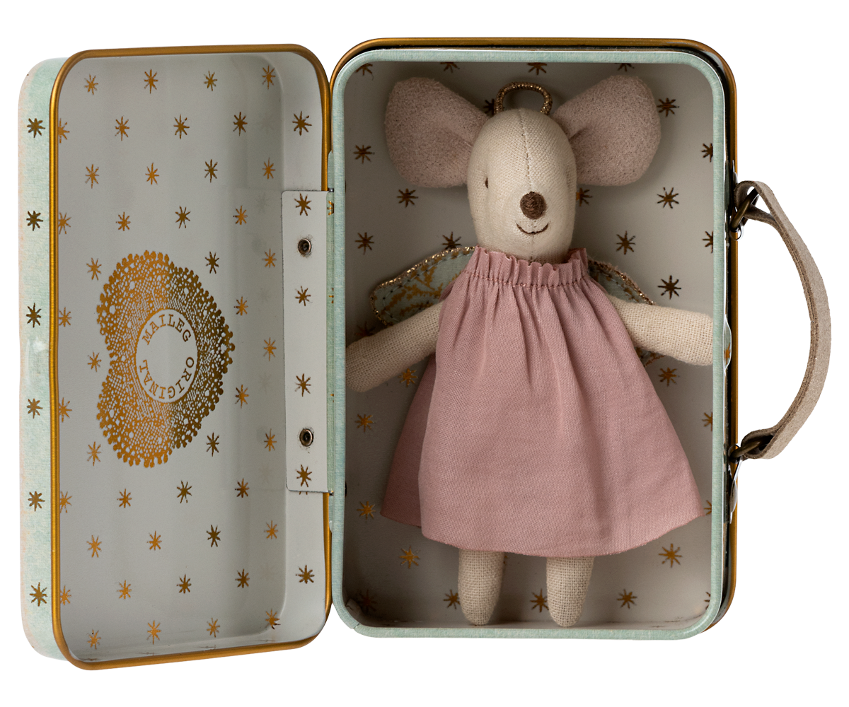 Angel Mouse in Suitcase - Little Sister - Maileg