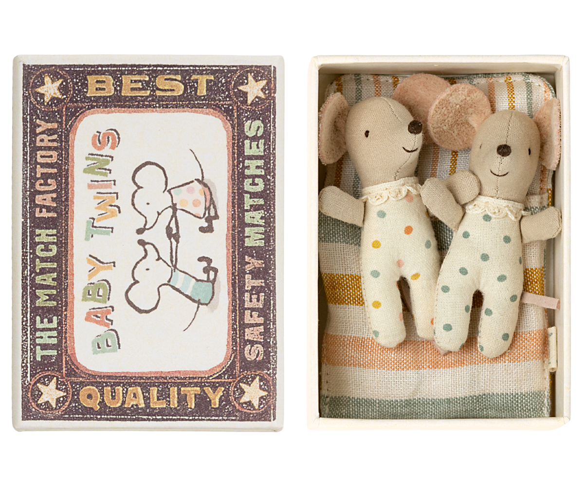 Twins - Baby Mice in Matchbox - Maileg