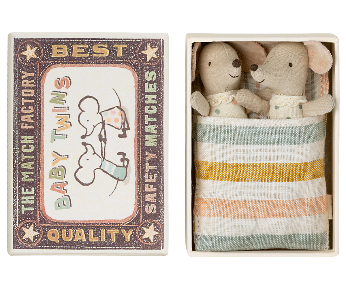 Twins - Baby Mice in Matchbox - Maileg
