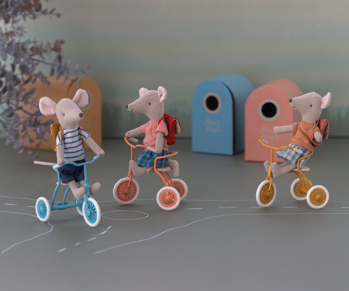 Big Sis Tricycle Mouse - Red - Maileg