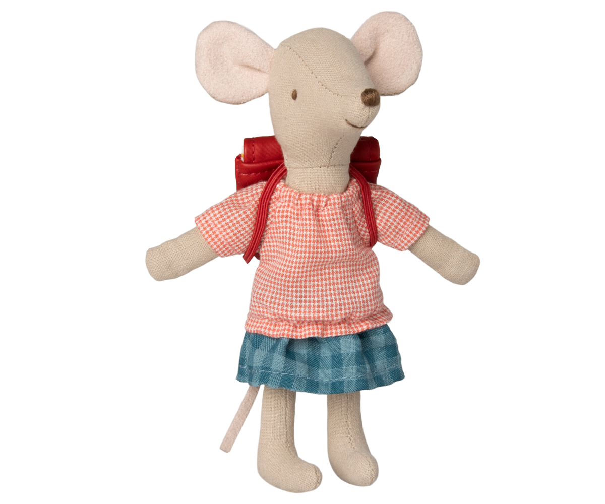 Big Sis Tricycle Mouse - Red - Maileg