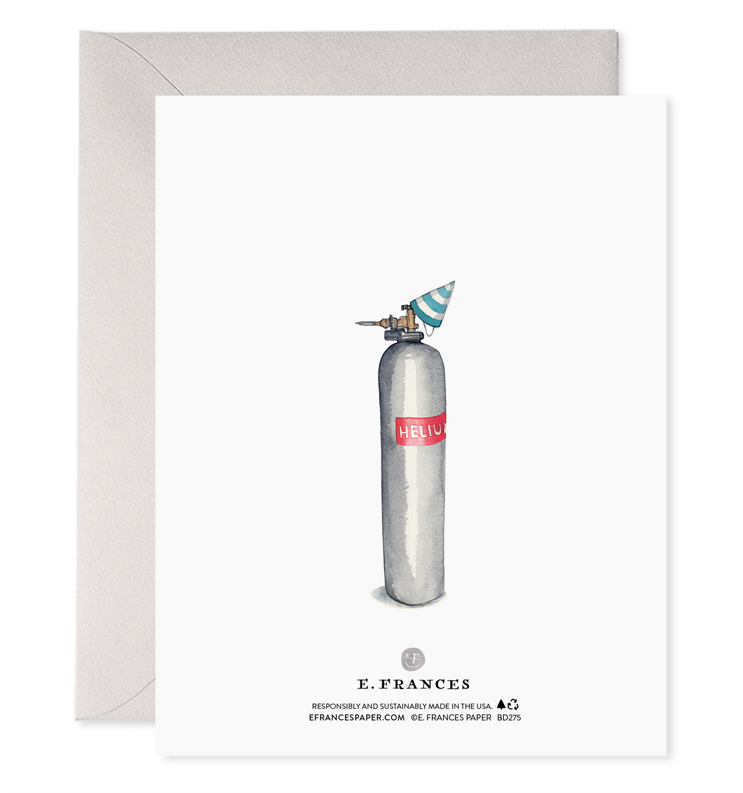 Helium 50 | 50th Birthday Greeting Card: 4.25 X 5.5 Inches