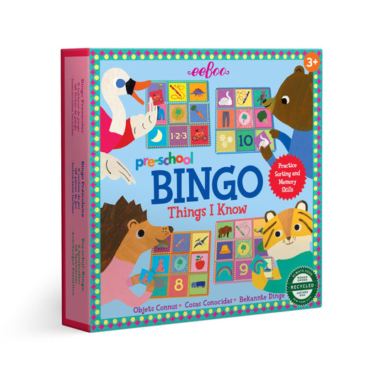 Preschool Things I Know Bingo - eeBoo