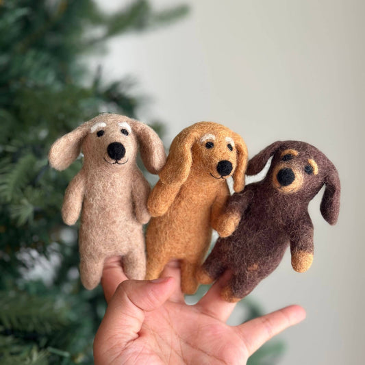 Dachshund Dog Finger Puppet