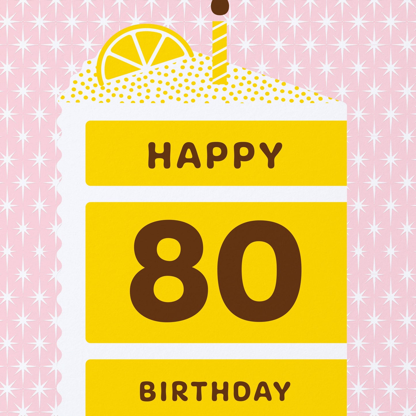 Happy 80 Cake Birthday Card