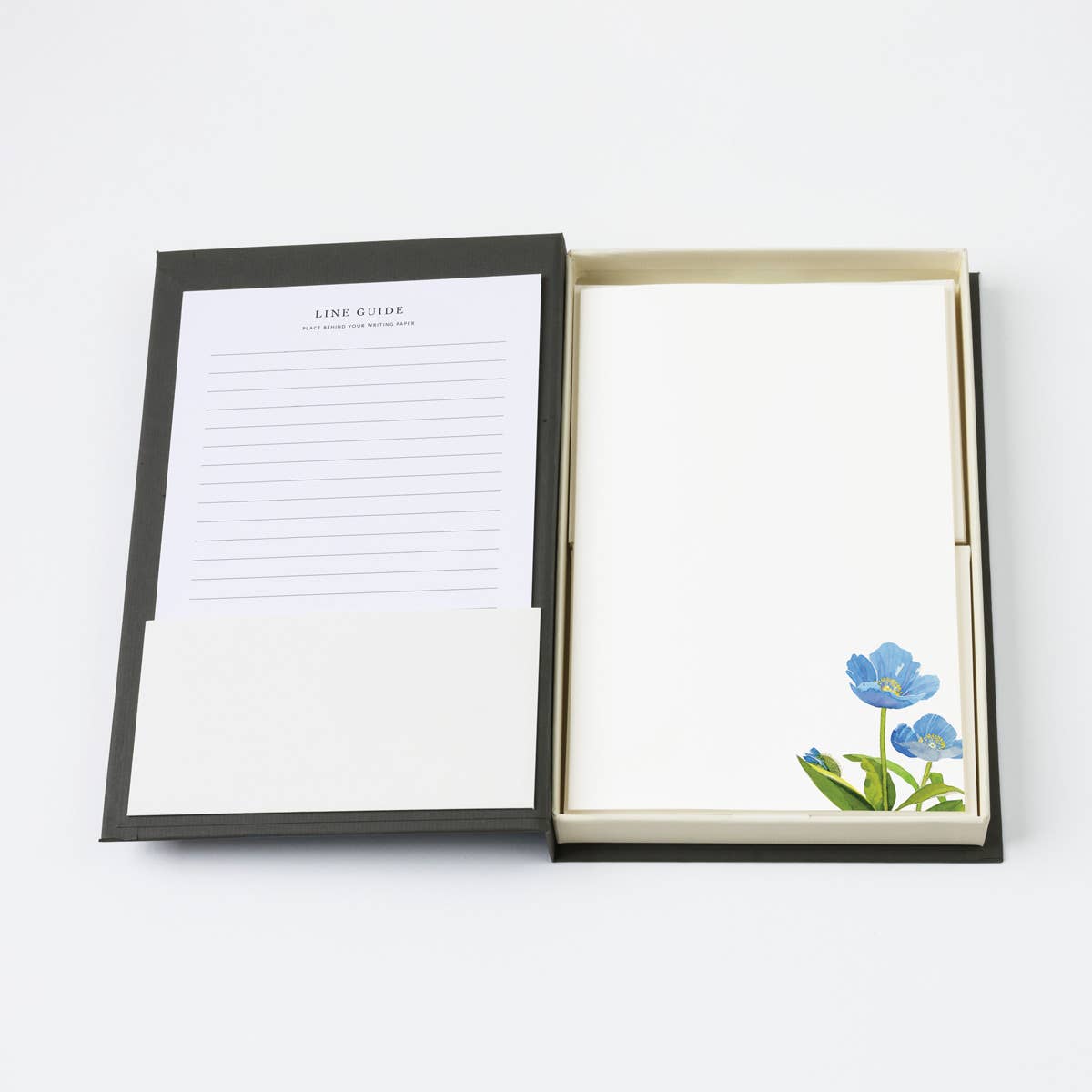 Blue Poppies - Letter Writing Paper - Blue Flowers