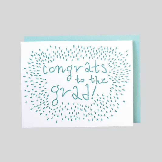 Congrats Grad - Letterpress Graduation Card