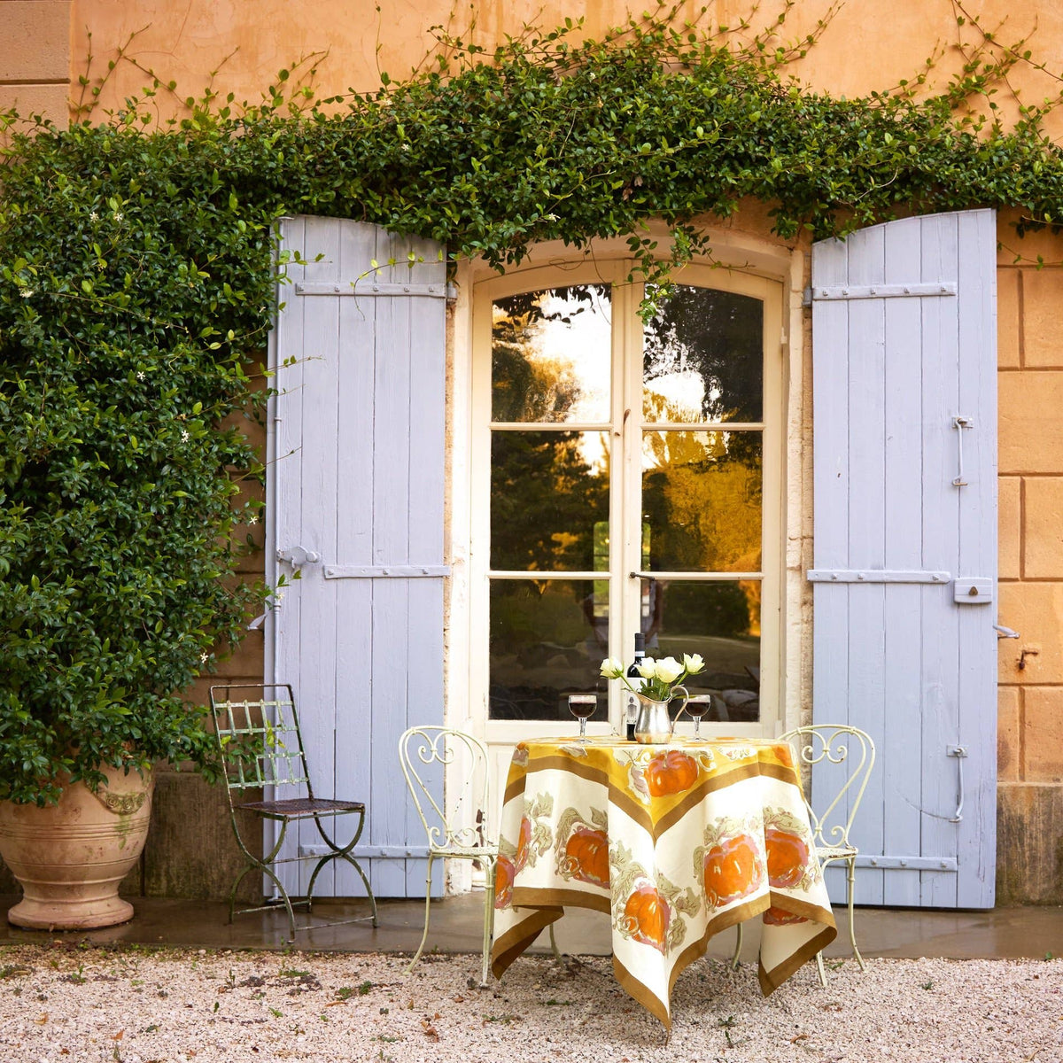 Pumpkin Orange & Mustard Tablecloth