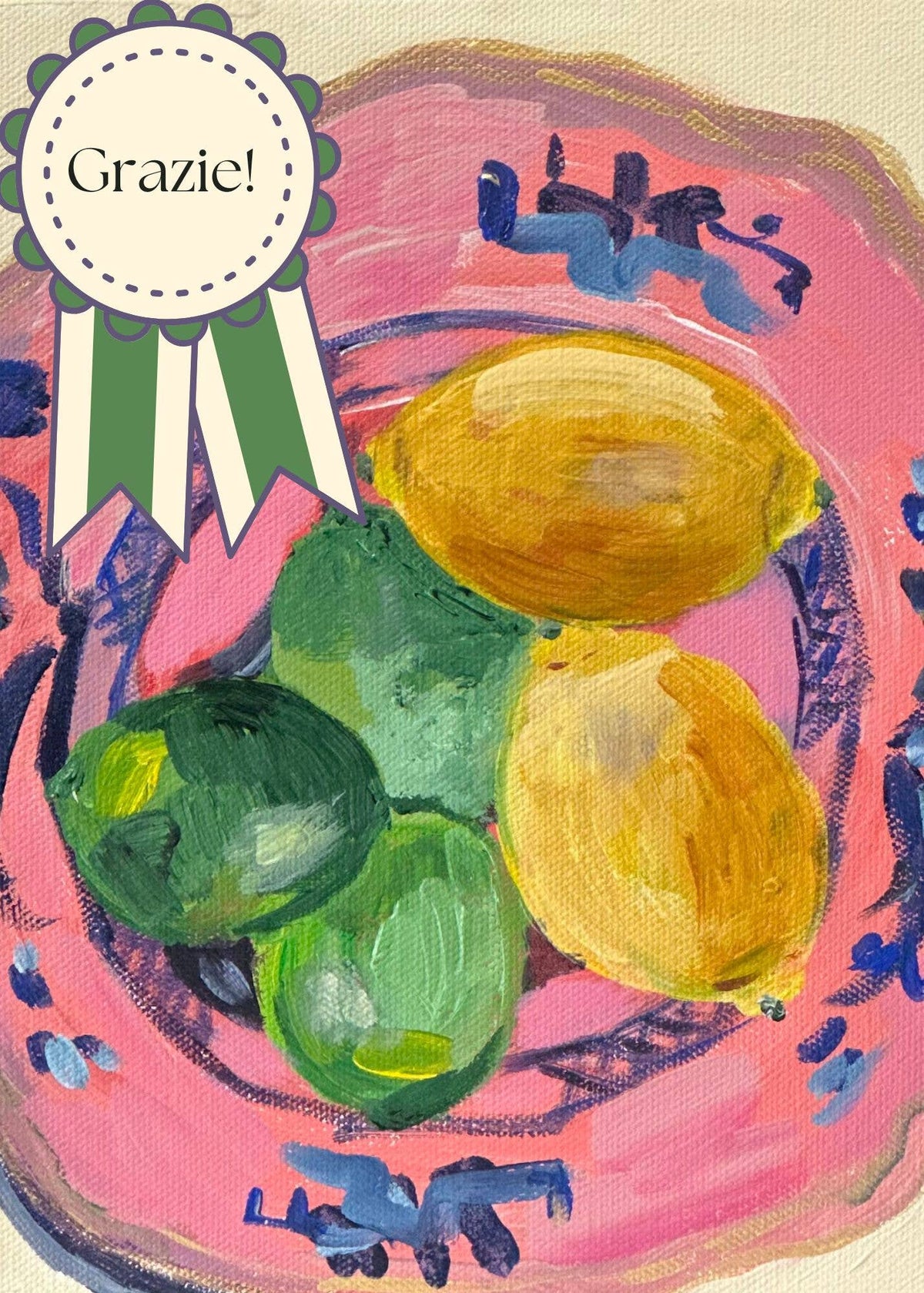 Lemon Lime Grazie Greeting Card