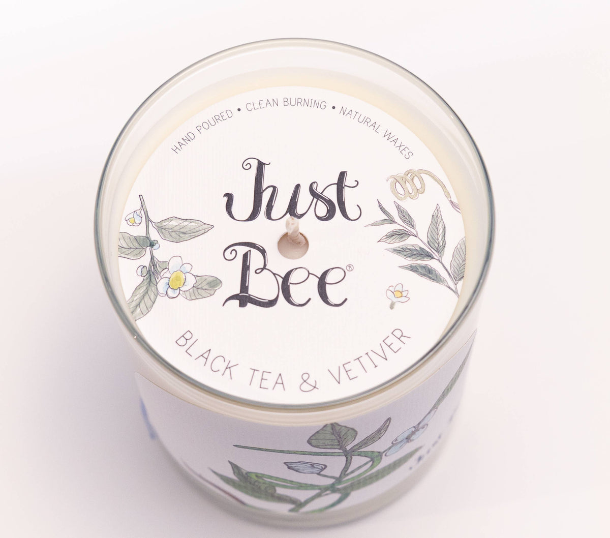 Black Tea Vetiver - Large Glass Candle