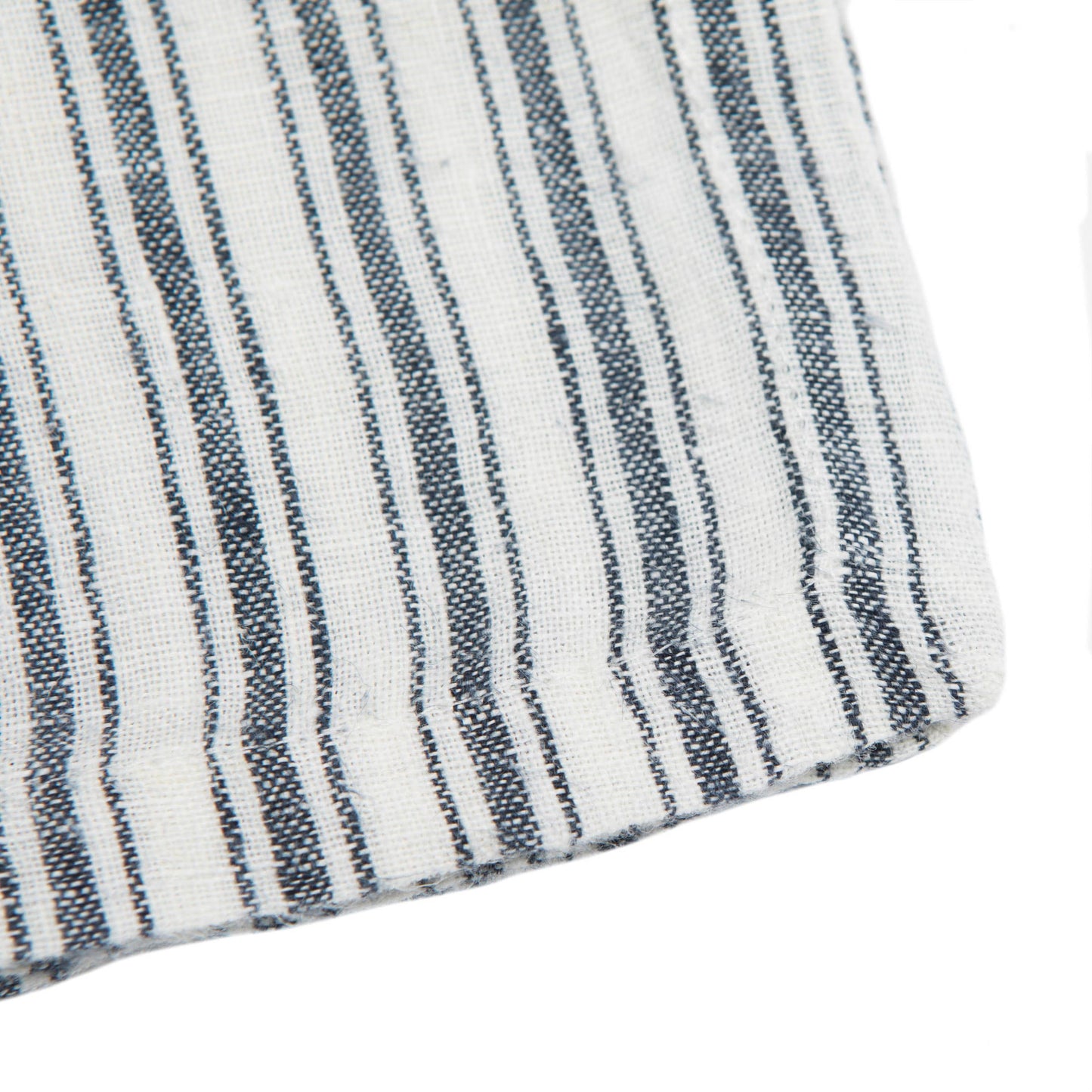 Boat Stripe Linen White & Blue Napkins 20x20 - Set of 4: White/Blue