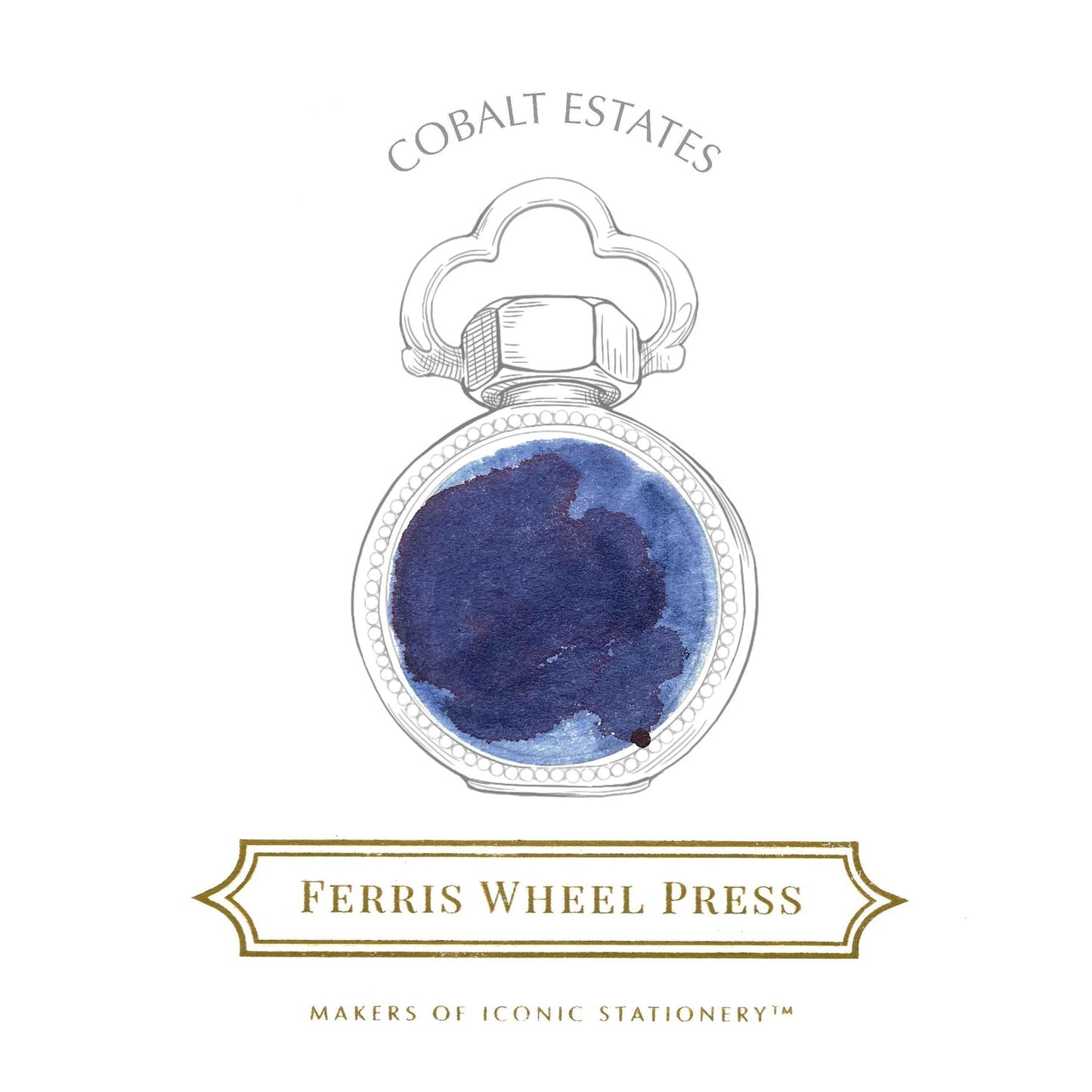 Ferris Wheel Press 38ml Fountain Pen Ink - Cobalt Estates