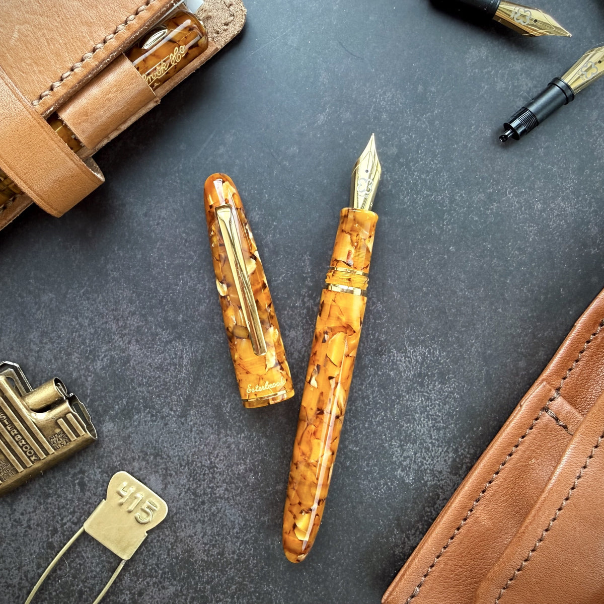 Esterbrook Estie Fountain Pen - Honeycomb Gold Trim