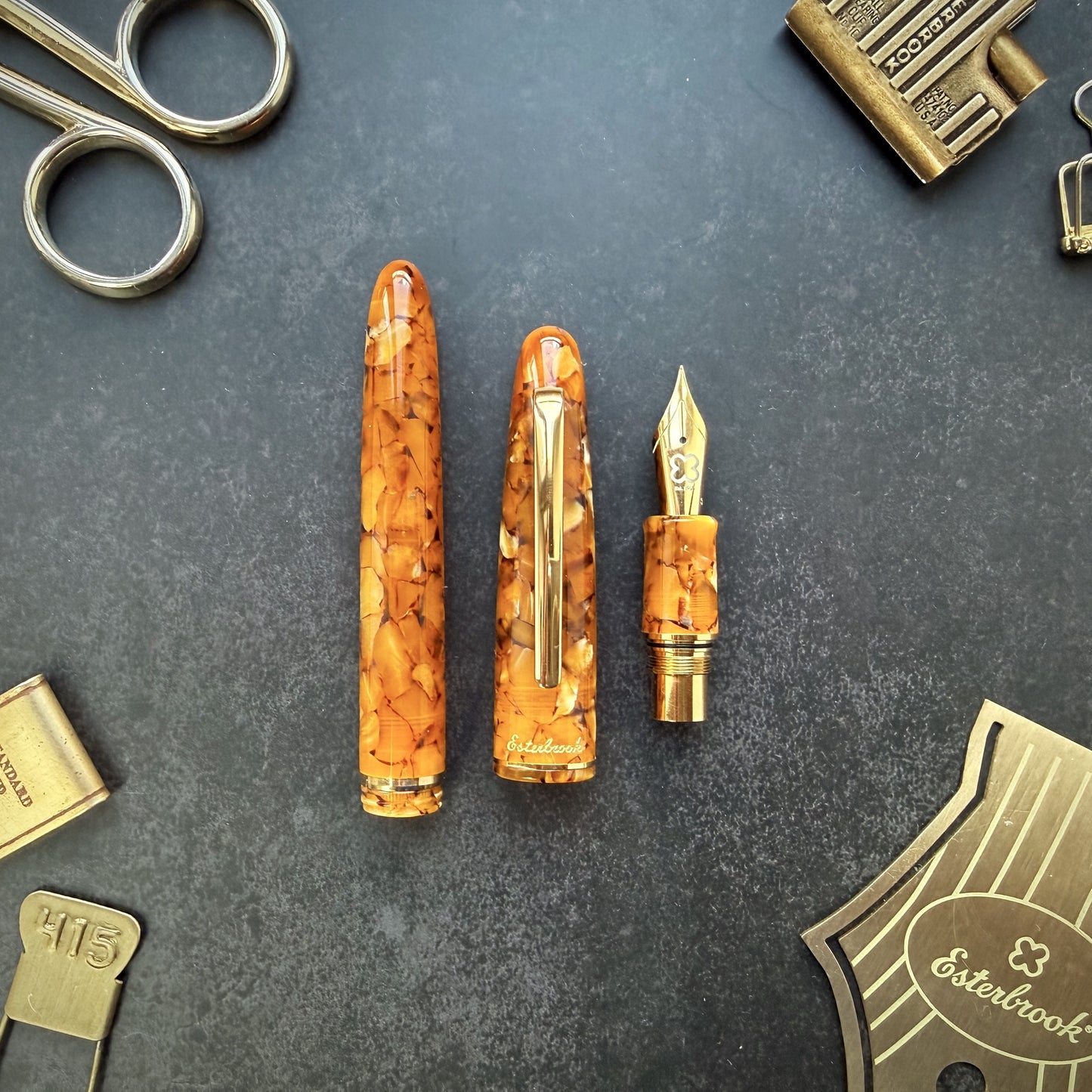 Esterbrook Estie Fountain Pen - Honeycomb Gold Trim