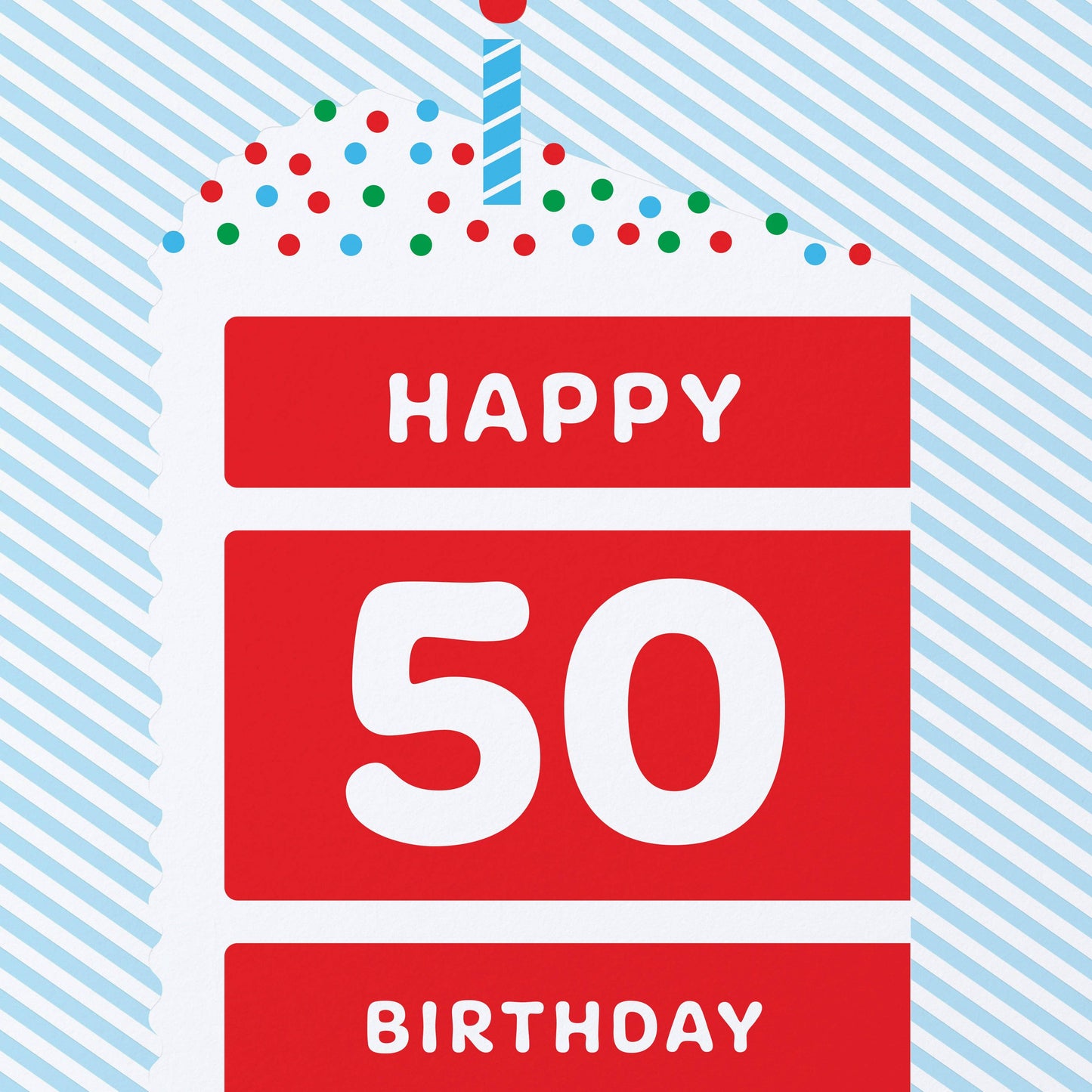 Happy 50 Cake Birthday Card
